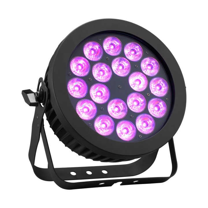 Par Light Outdoor:18x15W RGBWA-UV 6-in-1, IP65, PowerCon